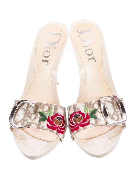 christian dior embroidered shoes.